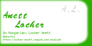 anett locher business card